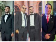حسام بسيوني يهنئ رجل الأعمال شعبان الجنايني بزفاف نجله الدكتور أحمد على ابنة رجل الأعمال أسامة المكباتي